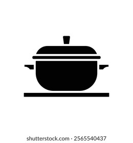 cooking pot icon vector design template simple and clean