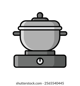 cooking pot icon vector design template simple and clean