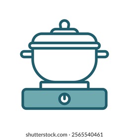 cooking pot icon vector design template simple and clean