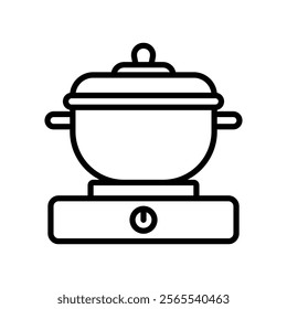 cooking pot icon vector design template simple and clean