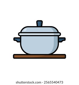 cooking pot icon vector design template simple and clean