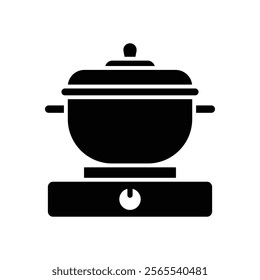 cooking pot icon vector design template simple and clean