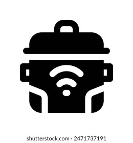 cooking pot icon. vector glyph icon for your website, mobile, presentation, and logo design.