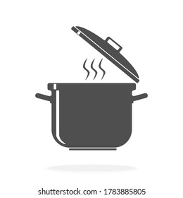 Cooking Pot Icon - Vector Illustration Symbol