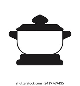 Cooking pot icon vector illustration design 