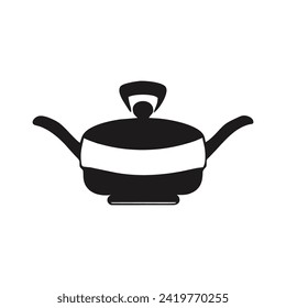 Cooking pot icon vector illustration design 