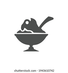 Cooking pot icon vector isolated