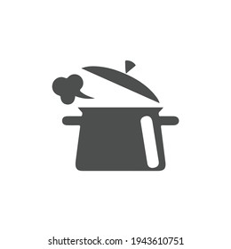 Cooking pot icon vector isolated