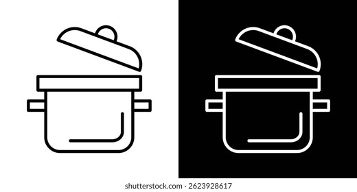 Cooking pot icon vector for web and mobile app. Symbol isolated.