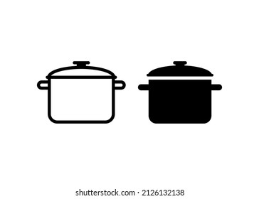 Cooking Pot Icon Vector For Websites