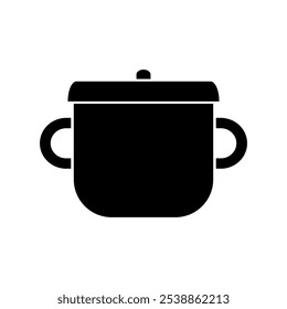 Cooking pot illustrated on white background