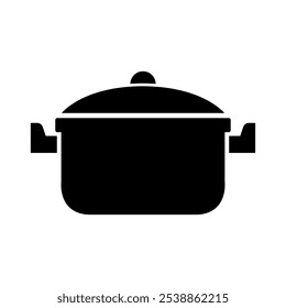 Cooking pot illustrated on white background