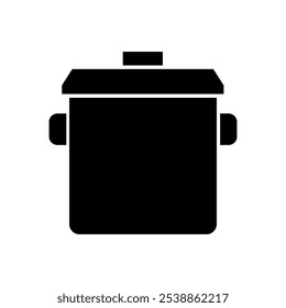 Cooking pot illustrated on white background