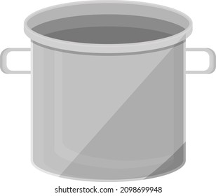 Cooking pot, illustration, vector on a white background.