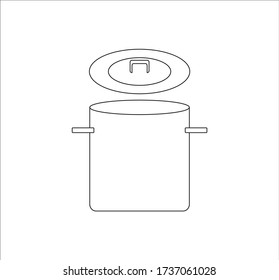 olla de cocina. ilustración para diseño web y móvil.