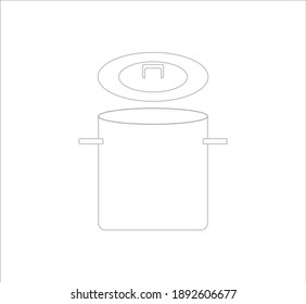 Kochtopf. Illustration für Web- und Mobile-Design.