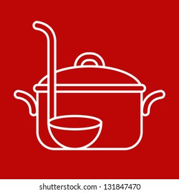 Cooking pot and ladle