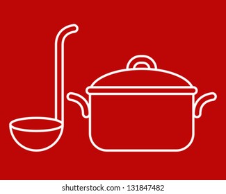 Cooking pot and ladle