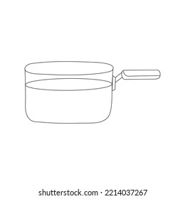 Cooking pot line art vector eps.
