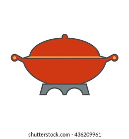 Cooking Pot Line Icon