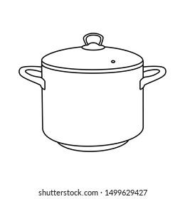 Cooking Pot Line Outline Icon Stock Vector (Royalty Free) 1499629427 ...