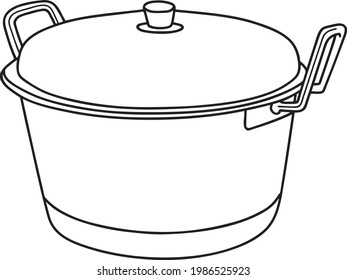 ilustración vectorial de la línea de cocción aislada en fondo blanco