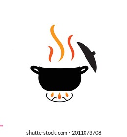 Cooking Pot Logo Design For Business And Company.