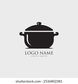 Cooking Pot Logo modelo vetorial totalmente editável