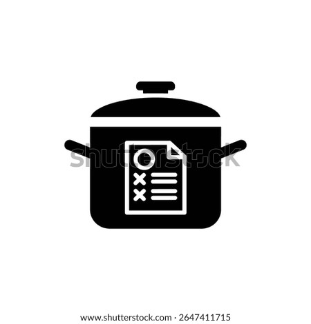 Cooking Pot With Meal Plan Paper On Table