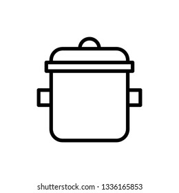 Cooking pot outline icon. linear style sign for mobile concept and web design. Casserole simple line vector icon