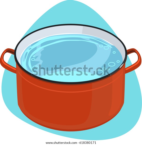 Cooking Pot Red Pot Hot Clear Stock Vector (royalty Free) 618380171