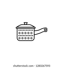 cooking pot, saucepan, food preparation container icon. Element of kitchen utensils icon for mobile concept and web apps. Detailed cooking pot, saucepan icon