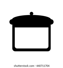 cooking pot silhouette  isolated icon design