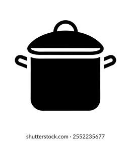 Cooking pot silhouette vector icon design