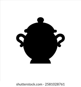 Cooking Pot     silhouette vector icon sign symbol illustration design.
