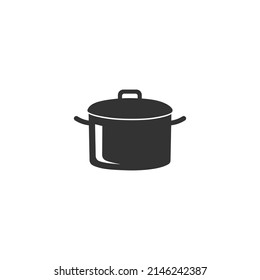 Cooking pot or stockpot stock pot flat vector icon for cooking 