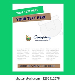 Cooking pot Title Page Design for Company profile ,annual report, presentations, leaflet, Brochure Vector Background