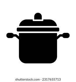 Cooking Pot Vector Glyph Icon For Personal And Commercial Use.

