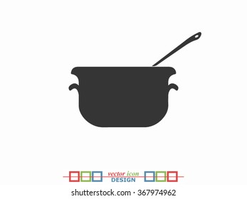 Cooking pot vector icon