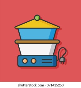 cooking pot vector icon