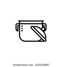 cooking pot vector icon. bakery icon outline style. perfect use for logo, presentation, website, and more. simple modern icon design line style