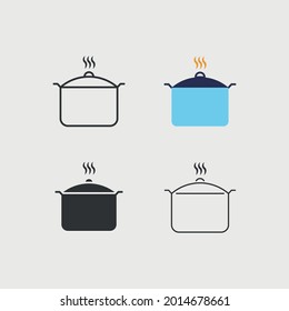 cooking pot vector icon chef food
