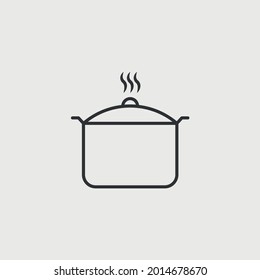 cooking pot vector icon chef food