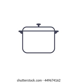 Cooking pot vector icon, Cook Web Sign