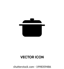 Cooking pot vector icon . Modern, simple flat vector illustration for website or mobile app.Pot symbol, logo illustration. Pixel perfect vector graphics	