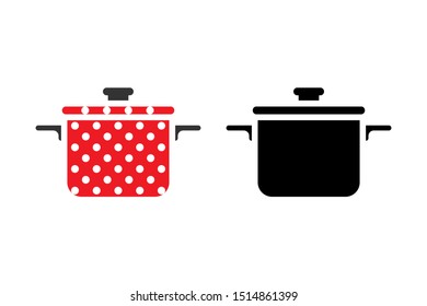 Cooking pot vector icon pictogram