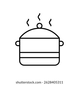 Cooking Pot Vector icon stock illustration