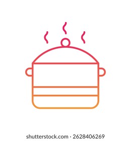Cooking Pot Vector icon stock illustration