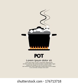 Cooking Pot Vector Illustration