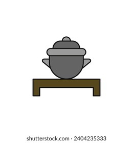 cooking pot vector type icon